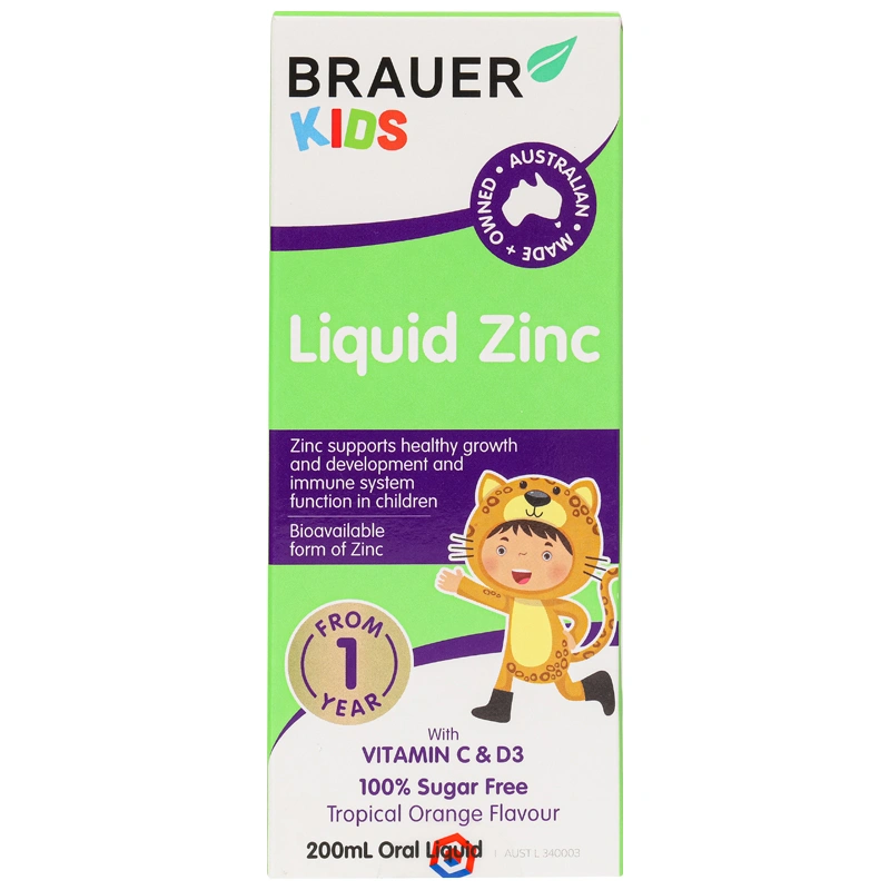Thực phẩm bảo vệ sức khỏe Brauer Kids Liquid Zinc - 2